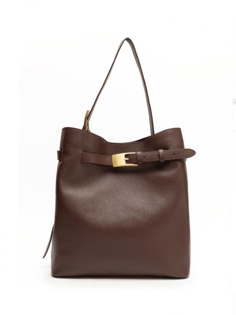 Belt Bag Pebbled Leather Dark Brown