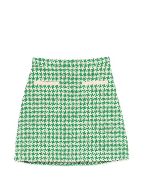 houndstooth mini skirt