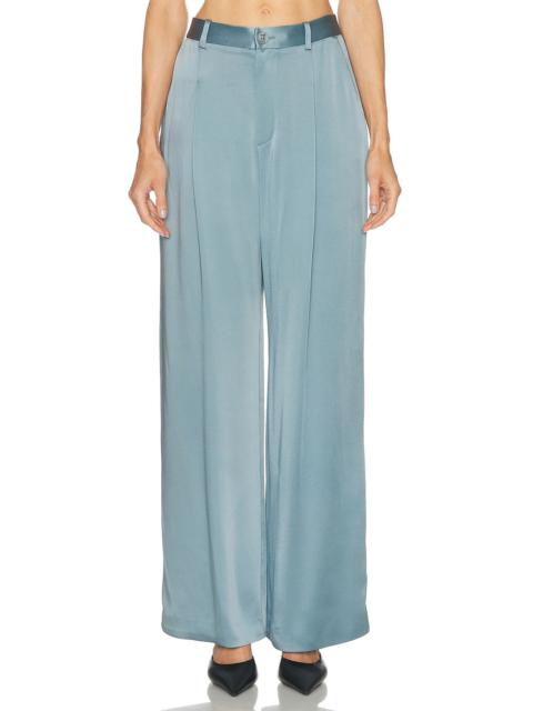 Satin Relaxed Pleated Pant