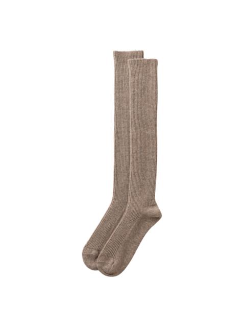 Cashmere Knee High Brown Socks