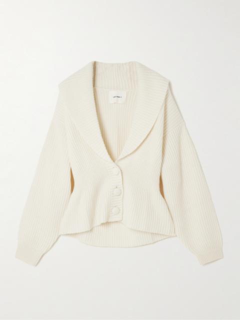 Alessandra Ribbed Cashmere Cardigan