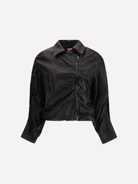 Cuir-bouilli belted Jacket