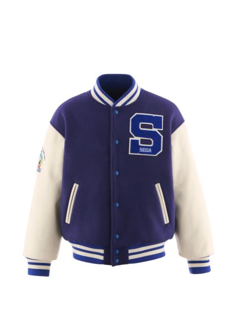 logo-appliqué varsity jacket