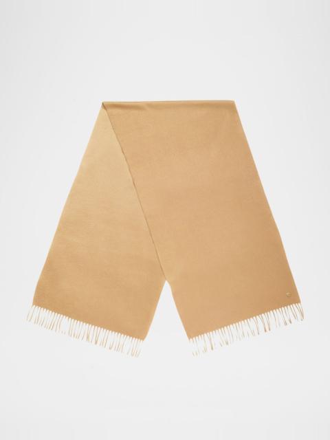 Cashmere Sciarpa Grande Fringe-Trim Scarf