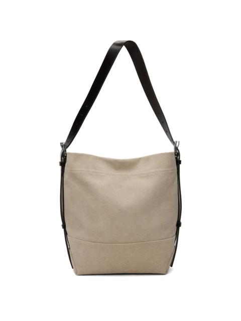 Beige Small Belted Tote