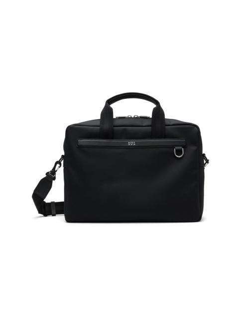 Black Multi-Pocket Logo Briefcase