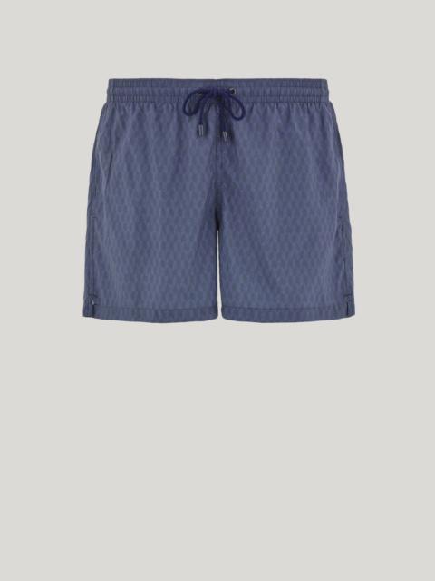 BLUE SWIM SHORTS IN TECHNICAL FABRIC WITH FUNCTIONAL POCKETS