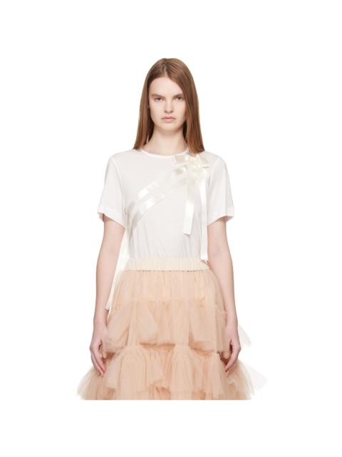 White Bow Sash Easy T-shirt