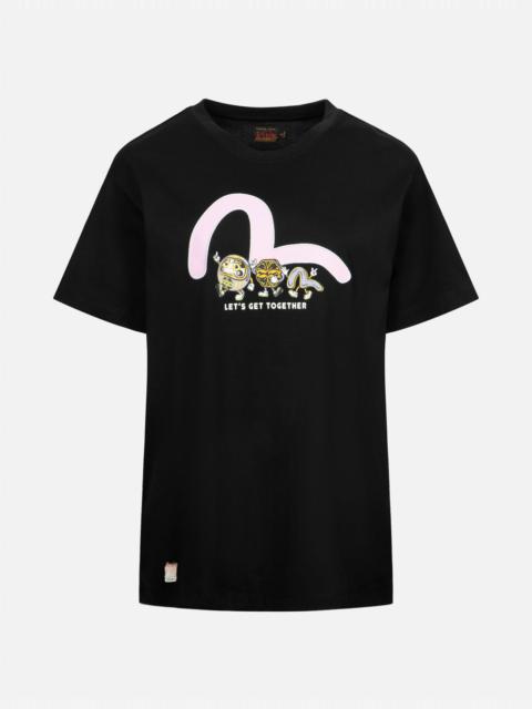 MULTI PRINT BOYFRIEND T-SHIRT