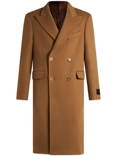 double-breasted cashmere coat