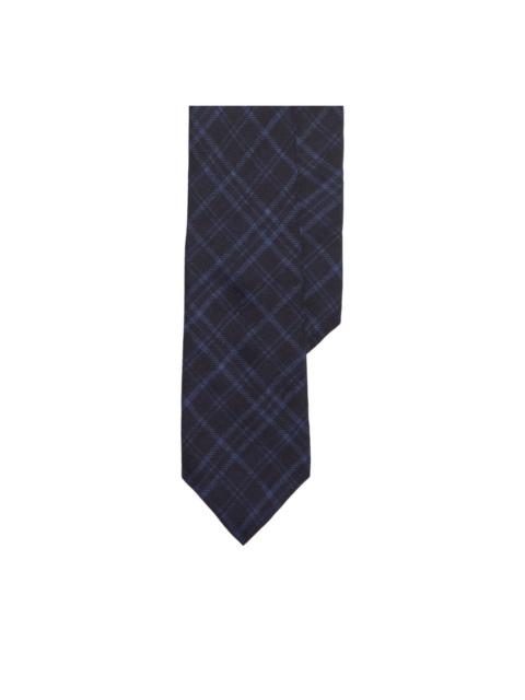 plaid silk tie