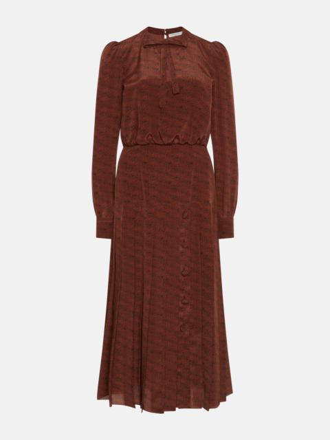 SMALL LEOPARD PRINT PLEATED DRESS