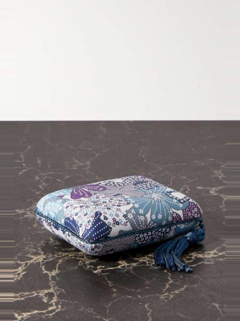 Hawaii small floral-print voile and velvet jewelry box