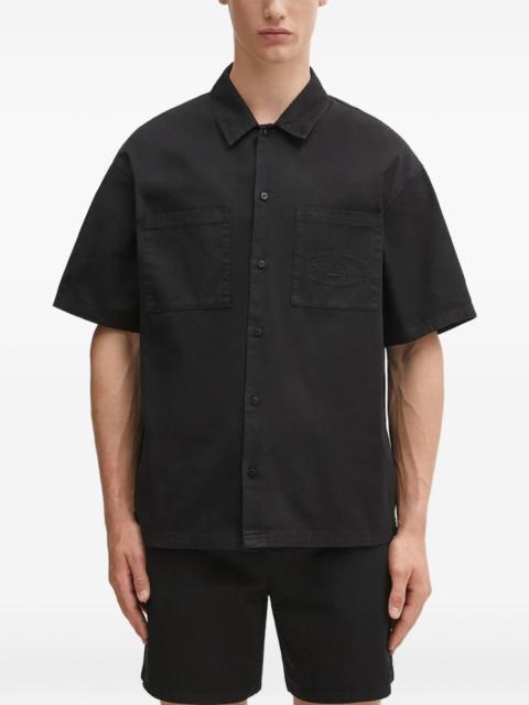 embroidered-logo shirt