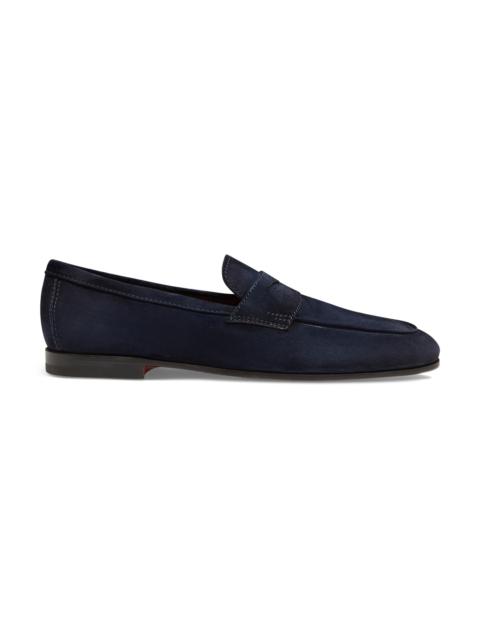 Men's blue suede Carlo loafer