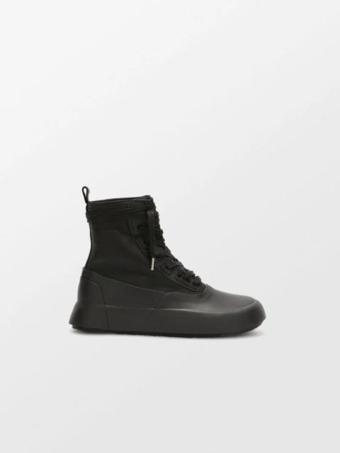 LEATHER MIX HI-TOP SNEAKER