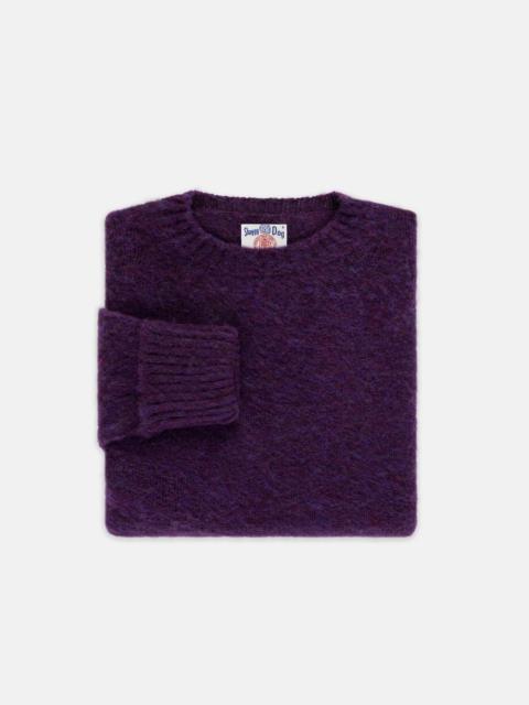 MADE-IN-SCOTLAND PURPLE SHAGGY DOG SWEATER - CLASSIC FIT