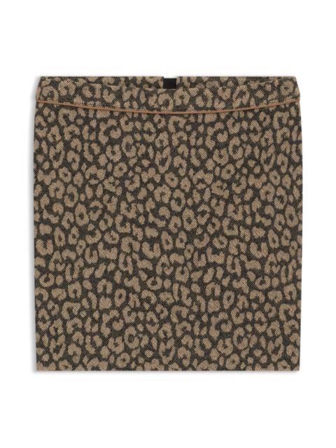 MINI SKIRT IN LEOPARD JACQUARD