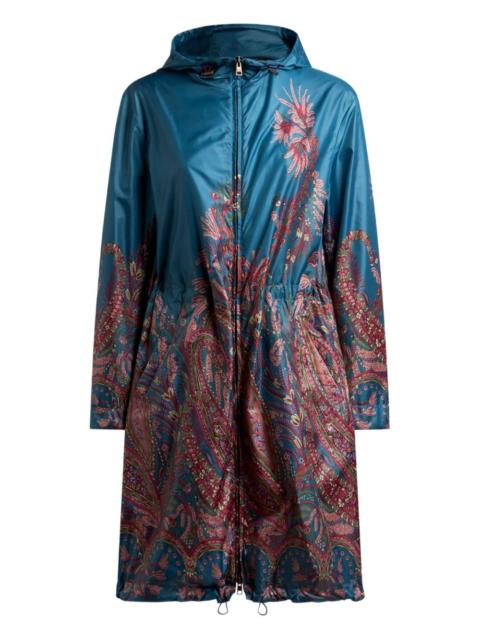 paisley-print raincoat