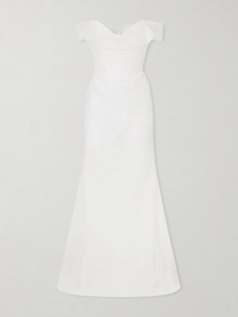 Nova Cora Lace And Satin Corset Gown