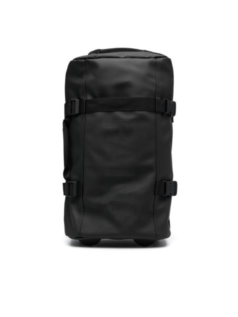 logo-print zipped luggage