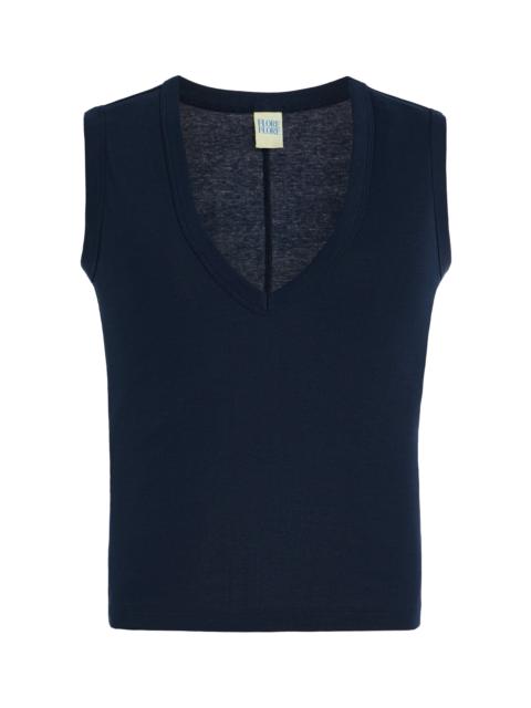 FLORE FLORE Dewi Cotton Tank Top navy - 686891 | REVERSIBLE