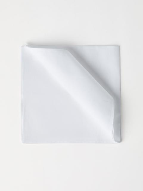 Sea Island Cotton twill pocket square for tuxedo