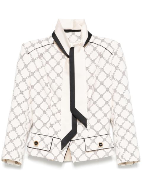 printed crepe jacket