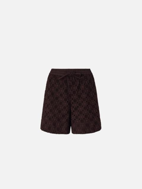 SHORTS WITH OPENWORK MOTIF