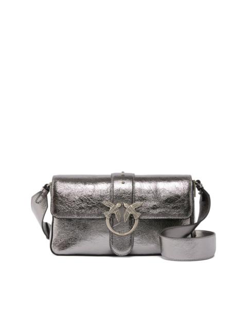 bird-ring leather cross body bag
