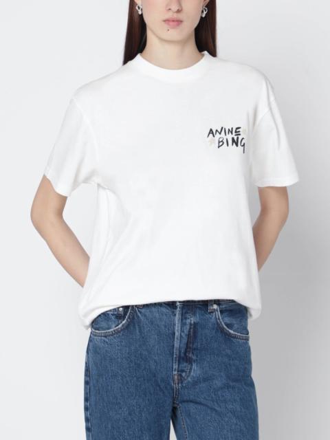 Ivory T-shirt with logo print