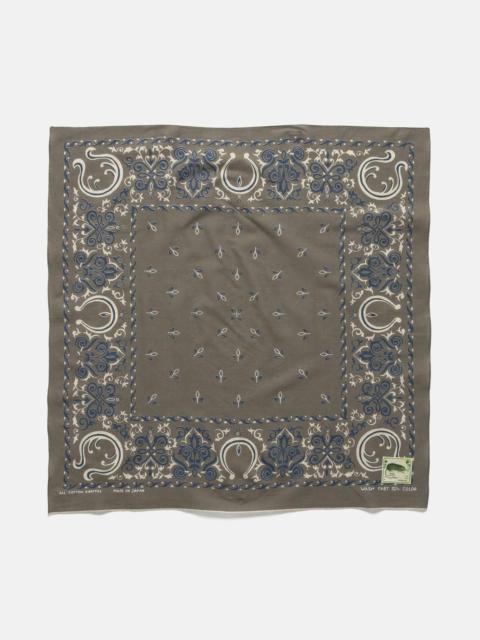 Fastcolor Selvedge Bandanna (Antler NAJA) 20x20 Khaki