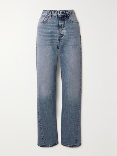 Twisted Seam High-rise Straight-leg Jeans
