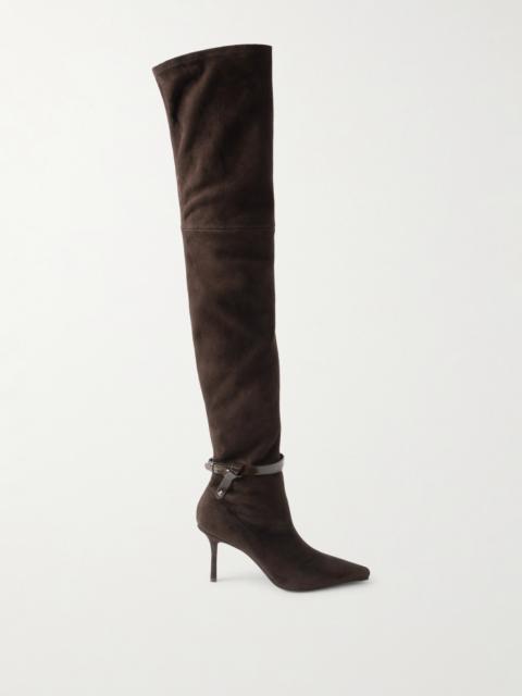 Camie 85 Leather-trimmed Suede Over-the-knee Boots