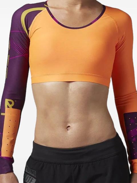 compression long-sleeve crop top