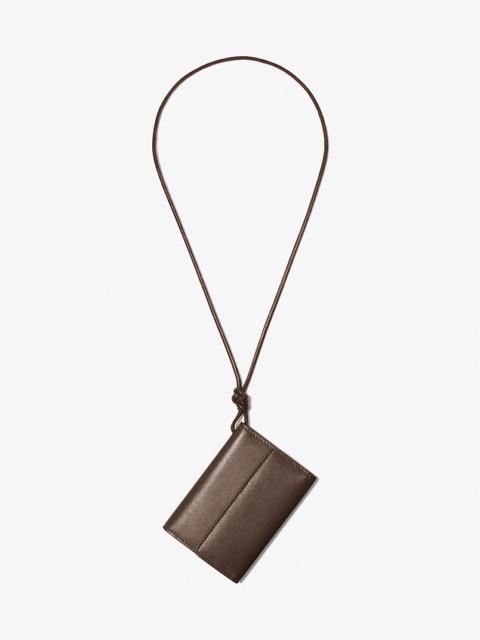 Leather Card Holder Necklace