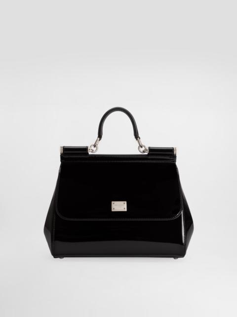 Medium Sicily bag in polished calfskin