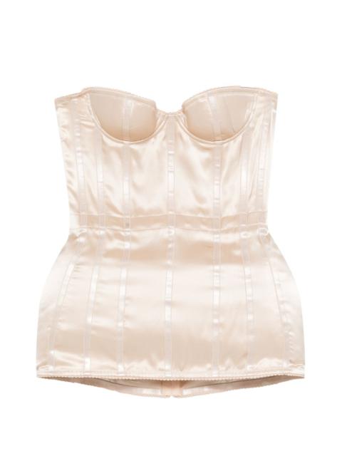 silk corset top
