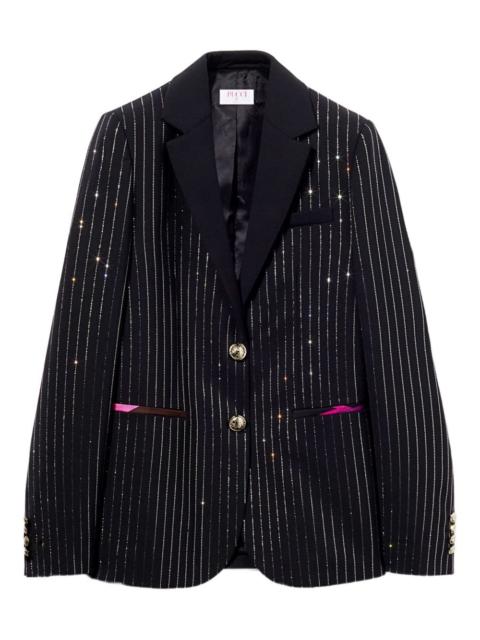 pinstripe rhinestone blazer
