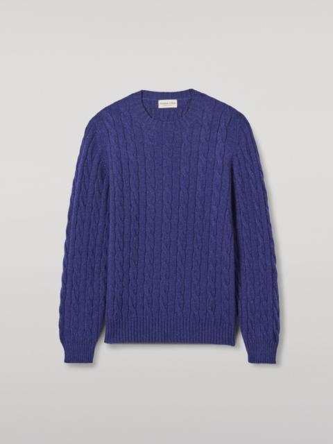 Calder Blue Cable Cashmere Jumper
