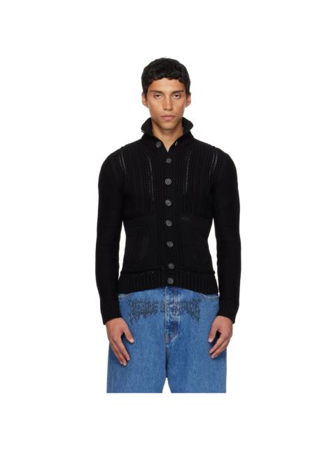 Black Cargo Cardigan