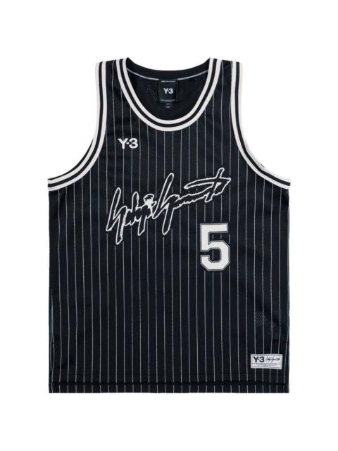 striped sleeveless basketball jersey