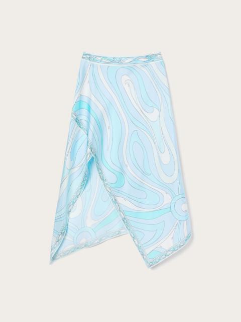 MARMO PRINT ASYMMETRICAL SKIRT