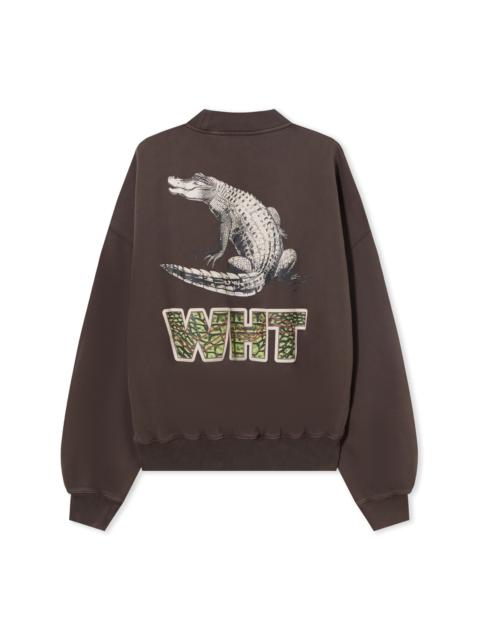 Wht Croco Sweatshirt