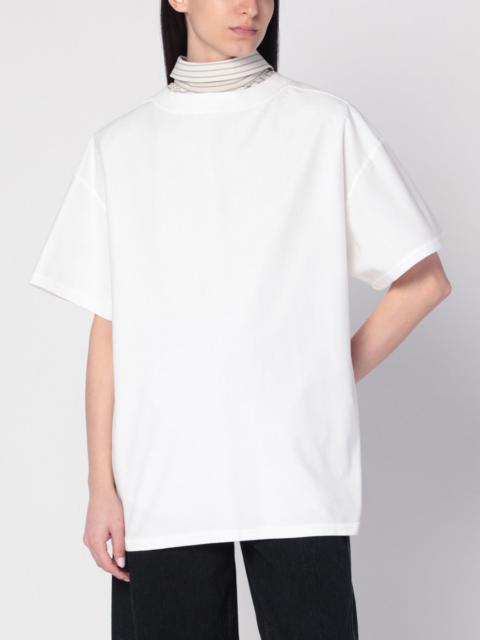 White reversed shirt T-shirt