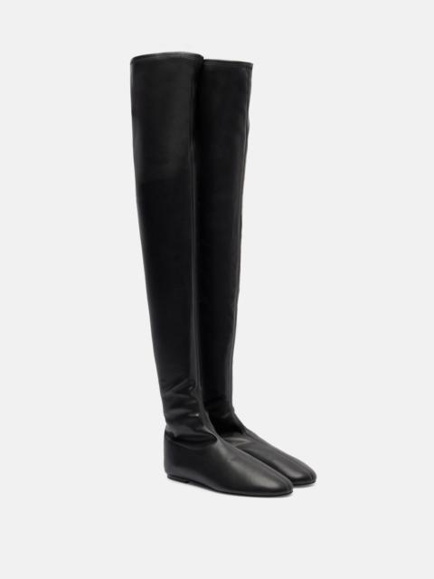 Tee Stretch leather over-the-knee boots