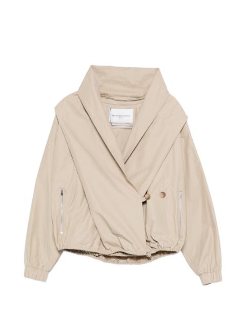 draped hood leisure jacket