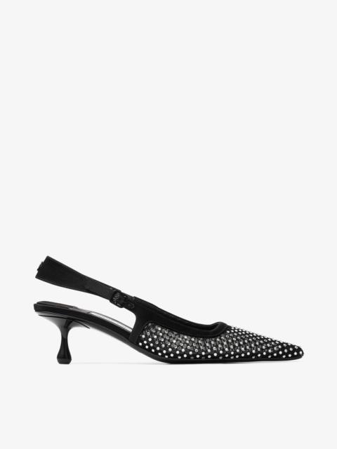 Amel 50
Black Crystal Mesh & Satin Pumps