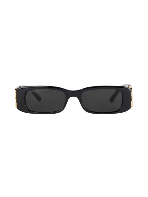 Dynasty Rectangle Sunglasses in Black