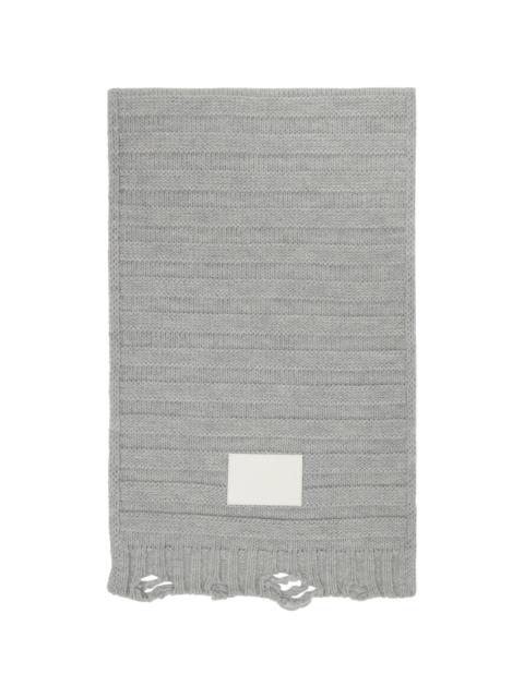 Gray Wool Scarf